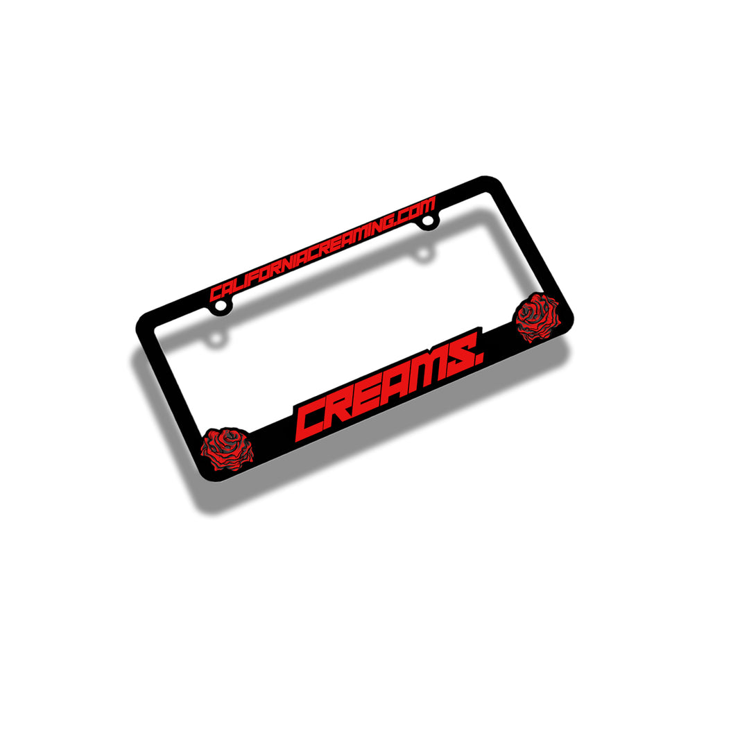 Creams. License plate frame [Red]